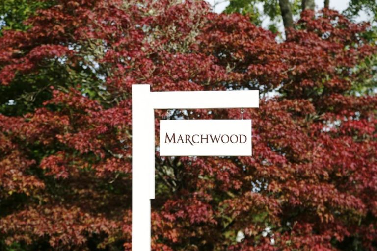 Painted Hardwood Hanging House Sign