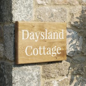Wall Mounted Oak House Sign